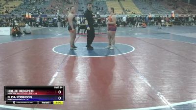 191 lbs Quarters & 1st Wb (16 Team) - Hollie Hedgpeth, Missouri Valley College vs Elisa Robinson, Baker University