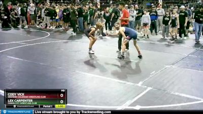 84 lbs Cons. Round 2 - Cody Vick, Western Colorado Wrestling Club vs Lex Carpenter, Canon City Wrestling Club