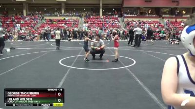 75 lbs Semifinal - George Thornburg, Manhattan Wrestling Club vs Leland Holden, Ponca City Wildcat Wrestling C