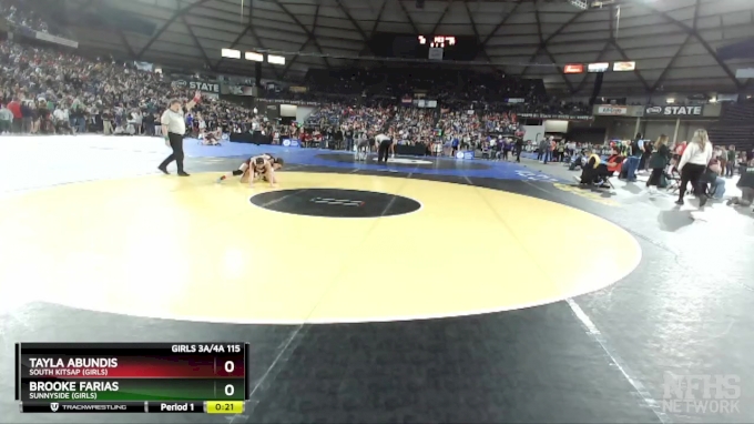 Girls 3A/4A 115 Cons. Round 2 - Tayla Abundis, South Kitsap (Girls) vs ...