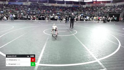 46 lbs Consi Of 8 #1 - Zeke Cheevers, Terminator Wrestling Academy vs Layton Kraemer, Gladiator Elite