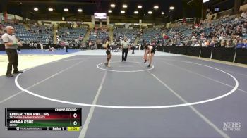 105 lbs Champ. Round 1 - Amara Eshe, Derby vs Emberlynn Phillips, Tecumseh-Shawnee Heights