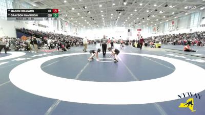 80 lbs Quarterfinal - Grayson Davidson, Crown City Wrestling vs Mason Williams, Club Not Listed