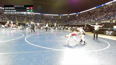 90 lbs Quarterfinal - Jake Sparks, Connellsville vs Mason Myers, Kane
