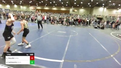 77 lbs Semifinal - Louie Hauder, Spanish Springs WC vs Jace Iszkiewicz, Gold Rush Wrestling