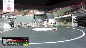 144 lbs Cons. Round 2 - Abel Brown, Temecula Valley High School Wrestling vs Safiullah Zia, Ground Creatures Wrestling