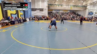 285 lbs Champ. Round 1 - Eliedxander Jarquin-Torres, William Penn H.S. vs Matthew Cannon, Lake Forest H S