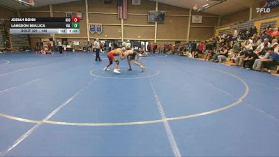 149 lbs Cons. Round 5 - Josiah Bohn, Arizona Christian University vs Langdon Mullica, Valiant