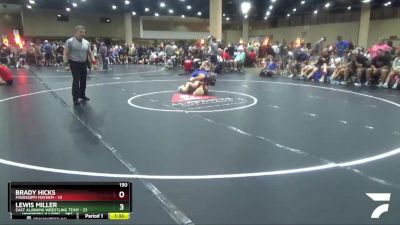 150 lbs Round 3 (6 Team) - Lewis Miller, East Alabama Wrestling Team vs Brady Hicks, Mississippi Mayhem