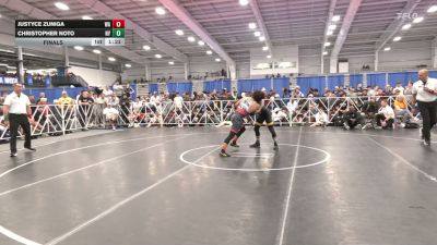 132 lbs Final - Justyce Zuniga, WA vs Christopher Noto, NY