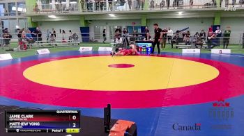 80kg Quarterfinal - Jamie Clark, Edmonton WC vs Matthew Yong, Jr Huskies