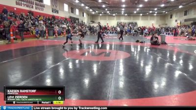 80 lbs Cons. Round 3 - Levi Zierden, Rogers Area Youth Wrestling Cl vs Kaesen Ramstorf, Princeton