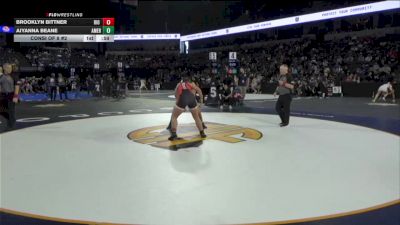 170 lbs Consi Of 8 #2 - Brooklyn Bittner, Rio Mesa (SS) vs Aiyanna Beane, American Canyon (NC)