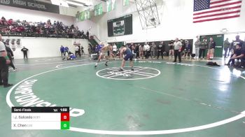 160 lbs Semifinal - Jacob Salcedo, Northview vs Xingyu Chen, Los Osos