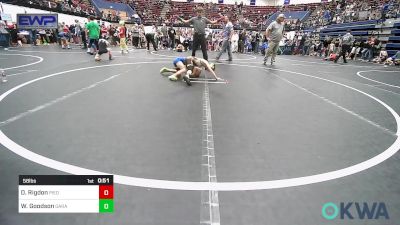 58 lbs Consi Of 8 #1 - Dawson Rigdon, Piedmont vs Wyatt Goodson, Garage Boys