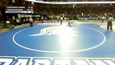 I-126 lbs 5th Place Match - Austin Bronco Campsey, East Hampton vs Vincent Mastrianni, Colonie