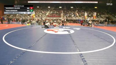 3A-132 lbs Champ. Round 1 - Maverick Valdes, Rawlins vs Nate Johnson, Worland