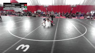 14U Boys - 75 lbs Cons. Semis - Cameron Ford, Mt. Horeb Wrestling Club vs Avram Schniepp-Duffy, West Salem Bangor Wrestling