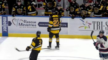 Caleb Malhotra Nets His Second Power Play Goal Of The Game For The Brantford Bulldogs
