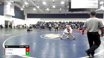 190 lbs 1st Place Match - Sonny Kling, Canyon Springs vs Eugenio Franco, Corona Del Mar