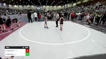 74 lbs 5th Place - Kanon Coleman, Team Aggression vs Archie Mendez, Nevada Elite