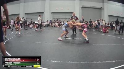 96 lbs Round 7 (10 Team) - Jaxten Bowler, Backyard Brawlers Gold vs Parker Hansen, Untouchables