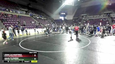 75 lbs Champ. Round 2 - John (jj) Martinez, Black Fox Wrestling Academy vs Gavin Flowers, Wrecking Crew Wrestling Club