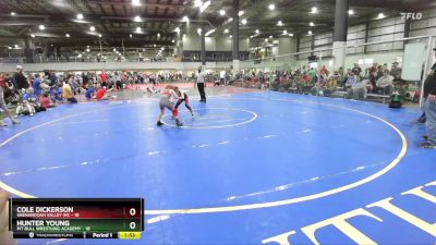 75 lbs Round 4 (6 Team) - Hunter Young, PIT BULL WRESTLING ACADEMY vs Cole Dickerson, SHENANDOAH VALLEY WC