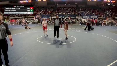 G 145 lbs 5th Place Match - Mia Roberts, Zachary Girls vs Reina Garay Cruz, Chalmette Girls