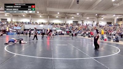 Girls 145 lbs Cons. Round 2 - Aurora Hamblin, East Robertson High School vs Megan Hinkle, West Greene High School