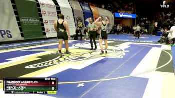 285 Class 4 lbs Champ. Round 1 - Brandon Wunderlich, Lafayette (Wildwood) vs Pierce Hazen, Raymore-Peculiar