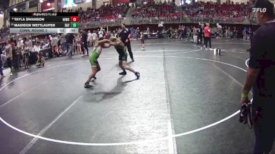 89 lbs Cons. Round 3 - Tayla Swanson, Nebraska Elite Wrestling Club vs Madison Wettlaufer, O`Neill Leprechaun Wrestling