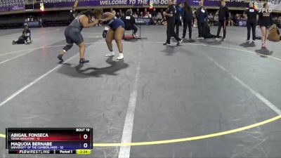 207 lbs 2nd Wrestleback (16 Team) - Maquoia Bernabe, University Of The Cumberlands vs Abigail Fonseca, Texas Wesleyan