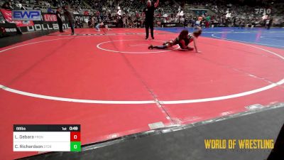 68 lbs Quarterfinal - Lilo Gebara, Frontenac Youth Wrestling Club vs Charleigh Richardson, Storm Wrestling Center