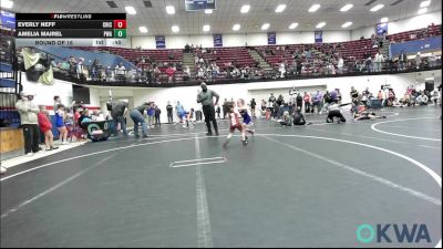 46-49 lbs Round Of 16 - Everly Neff, Chickasha Youth Wrestling vs Amelia Mairel, Perry Wrestling Academy
