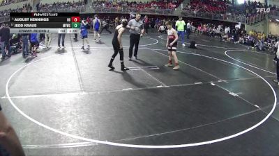 100 lbs Champ. Round 2 - August Hennings, Nebraska Boyz vs Jedd Kraus, Mullen Youth Wrestling Club