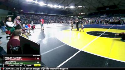 48-50 lbs Semifinal - Leia Cantu, Moses Lake Wrestling Club vs Paisley Mannon, Steelclaw Wrestling Club