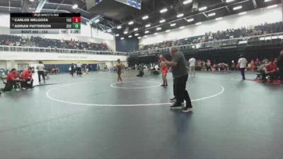 133 lbs Quarterfinal - Adrian Patterson, Sacramento City College vs Carlos Melgoza, Fresno City College