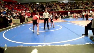 110 lbs 3rd Place - Ethan Evans, Warrior Wrestling Club vs Teddy Galligher, Barnsdall Youth Wrestling