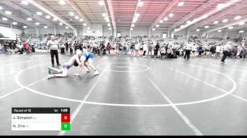 160 lbs Round Of 16 - Jaden Simpson, NJ vs Nick Zins, NY