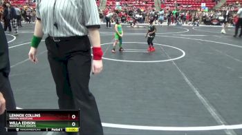 35-40 lbs Quarterfinal - Willa Edison, Wichita Blue Knights vs Lennox Collins, Mission Wrestling