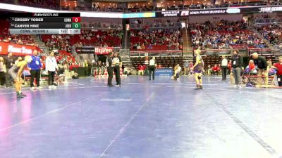 1A-106 lbs Cons. Round 5 - Carver Hinz, Jesup vs Crosby Yoder, Logan-Magnolia