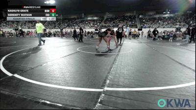 138 lbs Quarterfinal - Kashlyn Grate, Midwest City Bombers vs Serenity Watson, Enid Junior High
