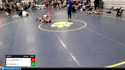 52-57 lbs Semifinal - Kye Johansen, St.Paul Youth Wrestling vs Cruz Campos, Bryan Youth Wrestling Club