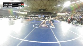 Boys 4A 165 lbs Champ. Round 1 - Tayten Cissne, Chiawana vs Tully Cruger, Chiawana
