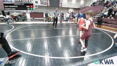 55 lbs Consolation - Chance Chill, Perry Wrestling Academy vs Nico Thompson, Ponca City Wildcat Wrestling