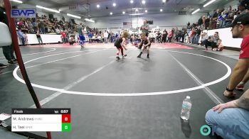 38-40 lbs Final - Maculey Andrews, Hilldale Youth Wrestling Club vs Hudson Teel, Sperry Wrestling Club