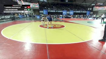 Girls 4A 115 lbs Champ. Round 1 - Iris MacMichael, Olympia (Girls) vs Larissa Barfknecht, South Kitsap (Girls)