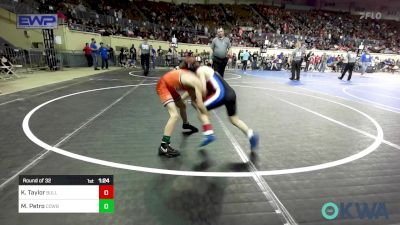 55 lbs Round Of 32 - Kutter Taylor, BullTrained vs Michael Petro, Cowboy Wrestling Club