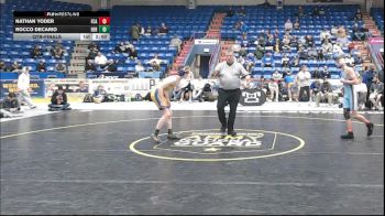 127 lbs Qtr-finals - Nathan Yoder, Faith Christian Acad. vs Rocco DeCario, Derry Area